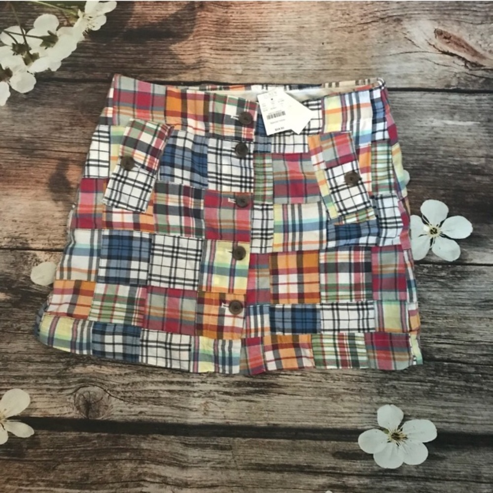 NWT J. Crew Factory Plaid Skirt Size 6